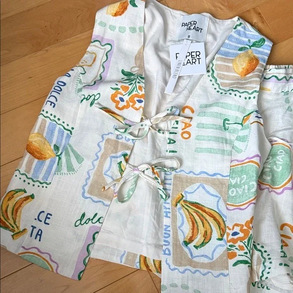 Colorful Printed Women's Short Set - Picture 3 of 11